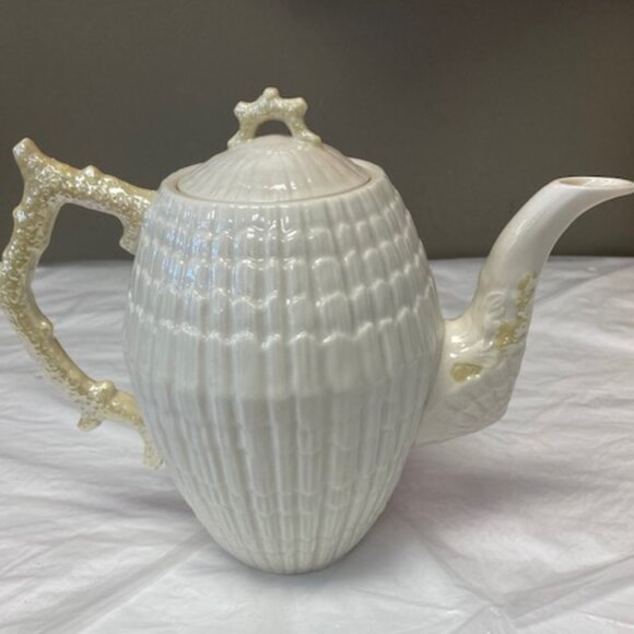 Belleek Pottery Coffee Pot Limpet